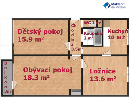 Prodej bytu 3+1, Foerstrova, Olomouc
